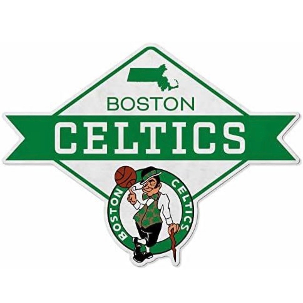 Rico‎ Industries NBA Boston Celtics Diamond Shape Cut Felt Pennant Wall Decor